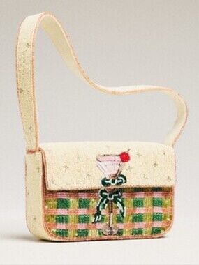 Anthro The Fiona Beaded Bag: Food & Drink Edition Martini